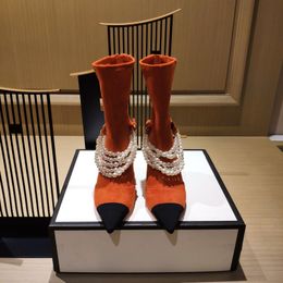 CHANELITY Nuevas botas para mujeres de mejor calidad Fashion Autumn Ladies Alta calidad Solid Leed Womens Zapato Famoso Luxury