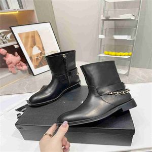 Chanellies chaussures bottes de créateur nu noir bout pointu talon haut chaussures longues bottines Nng