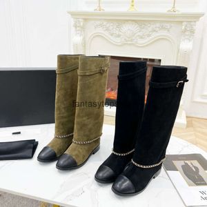 Chanellies bottes canalise des chaussures de créateur de qualité du genou