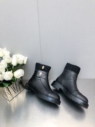 Chanells 5cm canal laine la dernière chaussure supérieure en cuir complet talon talon hauteur de luxe bottes de conception femmes