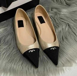 Chanells Matching Channel Shoe authentine cuir Soft Women Sole Sole Classic Color dames Single Schuhe