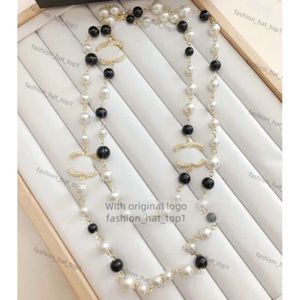 Chanells Collier Luxury Brand Designer Pendants Colliers Channel Crystal Pearl C Letter Gold Mather Choker Pendant Pendard Collier Pull Bijoux C76