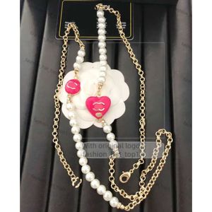 Collier Chanells Luxury Brand Designer Pendants Colliers Channel Crystal Pearl C Letter Gold Match Prend Pending Collier Pull Bijoux Pulllier