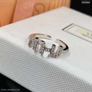 Chanells Ring Designer Channel Brand Lettre de marque en cuir en cuivre plaqué Gol