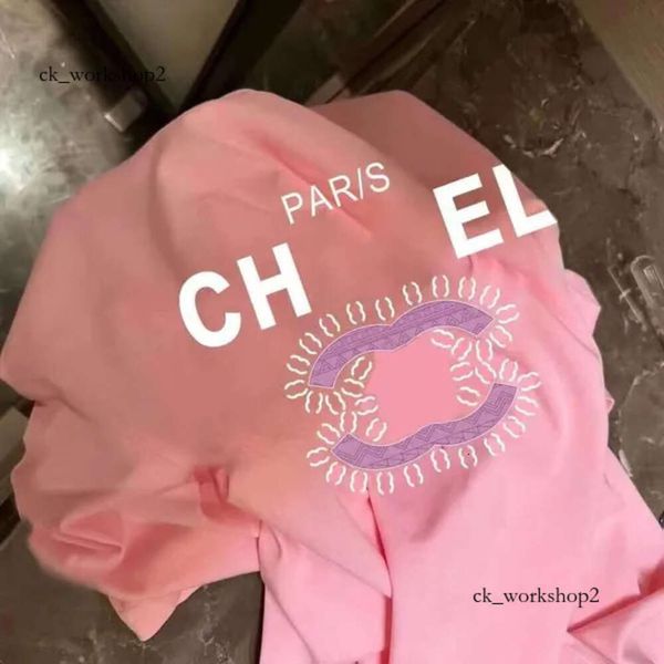 Chanells Shirt Chanei Shirt French Fashion Designers Loose Tees Brands Fashion Casual Luxurys Vêtements Street Corpes courtes Xi Top Quality 24SS 497