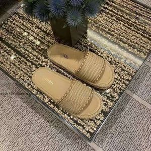 Chanells schoen Nieuwe Xiaoxiangfeng Designer schoen Chanells Sandaal Dames zomer Chanells Slipper Outwear Beach schoenketen Touw Handwoven strandkanalen 599 599