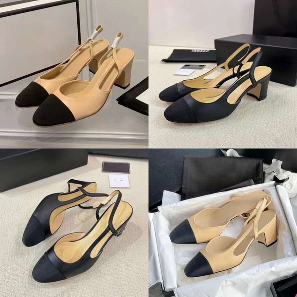 Chanells Shoe Women Slingbacks Sandal Chains Ballet Flats Chaussures Chanells Sandale Ballerinas Sandals Ladies Party Robe Robe Chaussures