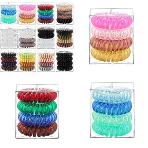 Modifier 1Box = 4pcs Couleur Certe à cheveux Elastic Cercle