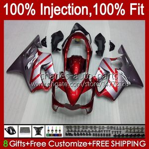 Body Injectievorm voor HONDA CBR 600F4 600CC 600 F4 FS CC 1999-2000 Carrosserie 54NO.101 100% Fit CBR600FS CBR600F4 1999 2000 CBR600 F4 99 00 OEM FACEERS KIT RODE GRIJSE VOORRAAD