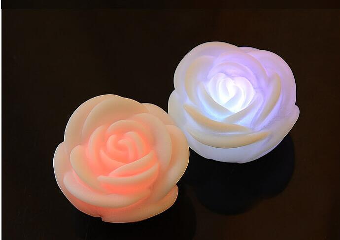 Livraison gratuite changement de couleur LED Rose lumière, bougie LED top deal pour le jour de noël décoration de noël M108