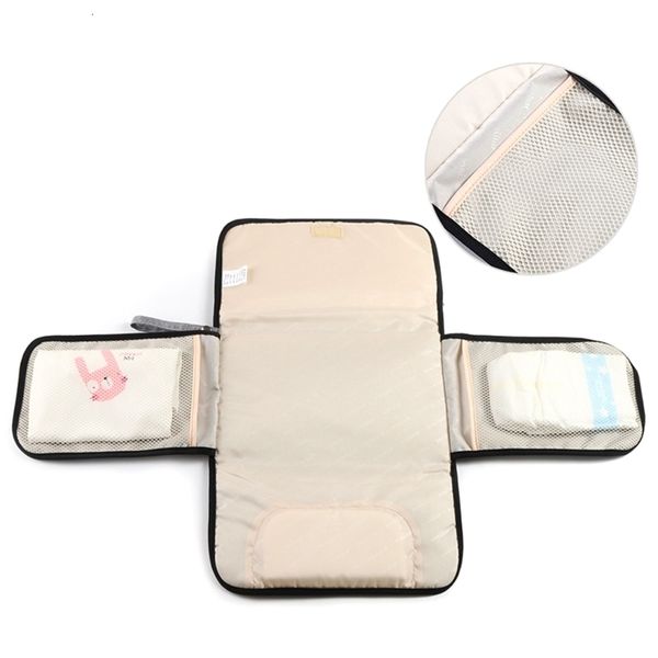 Almohadillas para cambiar pañales Cubiertas para bebés Almohadilla para cambiar pañales Suave Alfombrilla para cambiar pañales Plegable Bolsa con cremallera Almohadilla para pañales impermeable Cambiador de pañales Cuarto de niños Suministro 230613