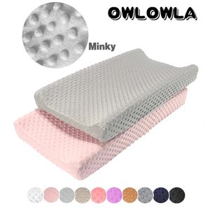 Matelas à langer couvre doux réutilisable housse de coussin Minky Dot pliable voyage bébé respirant couches feuilles 231202