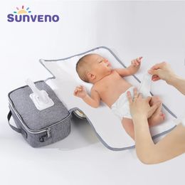 Sunveno – housses de matelas à langer 2 en 1, sac à couches Portable, imperméable, tapis humide de haute qualité avec bandoulière y231202