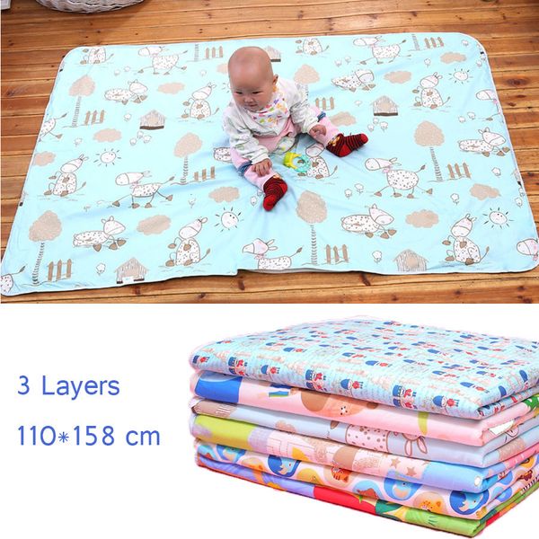 Matelas à langer Couvre Imperméable Crib Sheet Bébé Urine Matelas À Langer Coton Réutilisable Infant Change Couche Pad Couverture Lavable Né Lit Nappy Matelas 230404