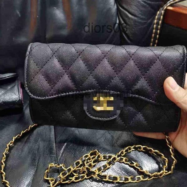 Bolso de canal Cartera para mujer para hombre Amantes Tarjeta Bolso Monedero de bolsillo Cuero de lujo Nuevo Caviar Cadena Mensajero Bolso de hombro L7 48In 211P