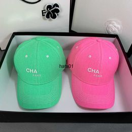 canal Ball Caps Designer Casquette Candy Fluorescent Cotton Baseball Couple Fashion Letter Street Shooting Cap