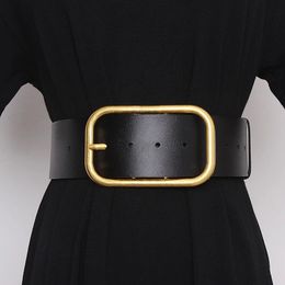 canal cclies 2022 diseñador cinturón para mujer 7cm 70 mm de ancho cinturón negro cinturón dama big oro hebilla clásica ceintura de perlas casuales