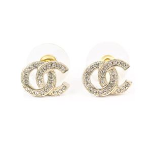 Channel cclies CHANNEL Lettre Boucles d'oreilles Goujons Femmes Mode Simple Designer Strass Pendentif Oreille Charme Street Party Bijoux Chanceux Or Blanc K Couleur 925 Argent Nee