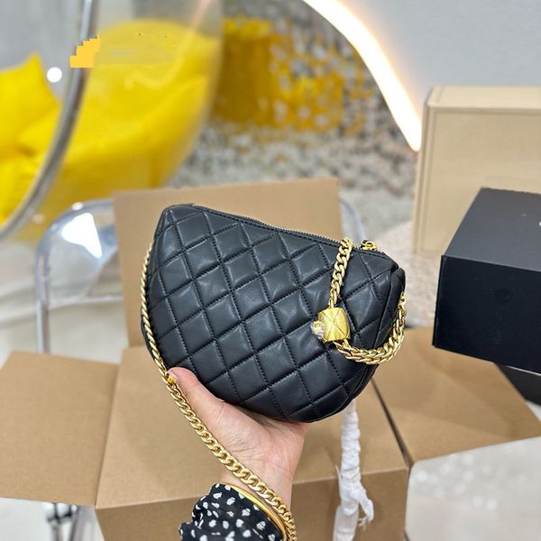 Bolso de diseñador de canal WOC Bolso de mujer Bolsos de hombro de lujo Solapa de cuero de caviar Bola de oro Cadena de hardware de metal Bolso de mano cruzado Bolsos cuadrados Monedero