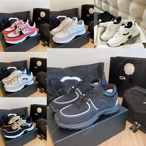 Channel Shoes Designer AAAA + Luxe Femmes Casual Chaussures de course en plein air Baskets réfléchissantes Vintage Daim Cuir et Hommes Formateurs Mode Derma