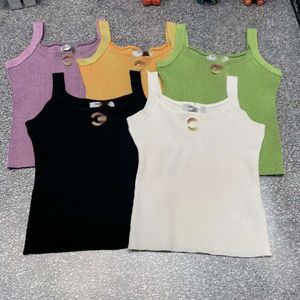 Channel Waigcoat Designer C Top Quality C Tanks de mode de luxe Camis Camis Summer Slim Sexy Girl Hollow Tricoted Camisole Tank sans manches