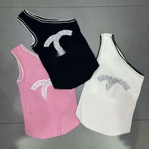 Diseñador de chaleco de canal Tanks de moda de lujo Camis Camis Spring/Summer Pequeña letra de viento fragante Tanque de hombro oblicuo Slim Limens Slim Capeered