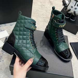 Canal femmes Designers populaires bottes de luxe de mode cheville colorée tête ronde semelle épaisse surélevée élastique martin chaussures à lacets réglable fermeture à glissière ouverture combat