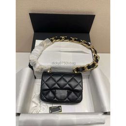 Channelbags Bag 10a Super Original Quality 17cm Femmes Chaîne Caviar Lambe Lambs Luxurys Designers Sac à rabat Classic Fashion Crossbody Plaid Hangbag Lady Purse