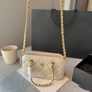 Channelbags High Bag Brand Lambin Lambine CC Quality Clouth Cutch Chanells Designer Sac Luxury Chanelles Golden Double Chain Cross Body Bodage Sac Coins Classic Classic