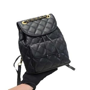 ChannelBags lederen CC Chanells gewatteerd 9A Caviar Classic Italy Dames Backpack Bags Kalfskin Real Leather Gold Metal Hardware Drawing Embet Handtassen Large