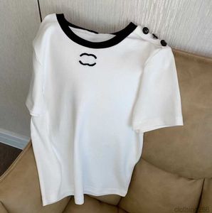 ChannelchannelT Chemise Designer Pour Femmes Chemises Avec Lettre Et Dot T-shirt De Mode Avec Des Lettres Brodées Été À Manches Courtes Tops Tee Femme Clothing64