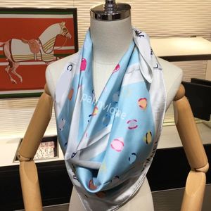 Canaux Foulard en soie Foulard en mousseline de soie de haute qualité Foulard de tête Designer Bandeau Châle Noir Caractère Lettre Animal Print Dot Foulards Designer Femmes Léger