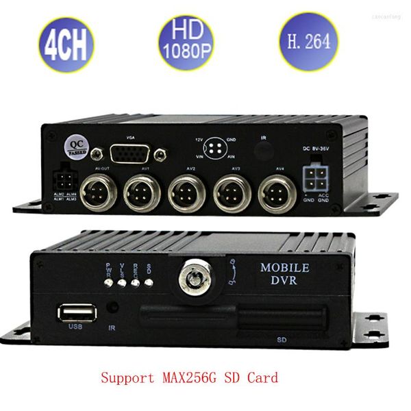 Channeaux Enregistreur vidéo véhicule H.264 1080p MDVR Prise en charge de la carte mobile MAX 256g TF Carte mobile DVR avec caméra analogique pour camion de bus