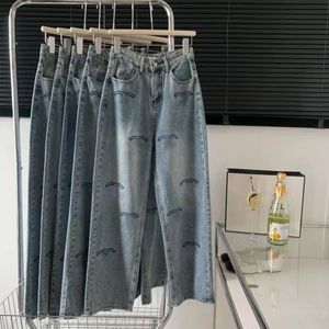CHANNluxury dameskleding Damesjeans jeans met onderste gat vrouwelijke damesbroek gatgrootte bell bottom broek denim broek taille mode blauwe broek broek ontwerp