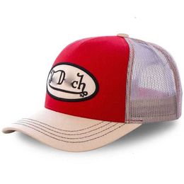 Chapeau von Dutchs Hat Designer Men Femmes Baseball Cap Caps Net Caps Snapbacks Tailles ajustées Golf de golf USA High Street Hip Hop Fashion 4NUT