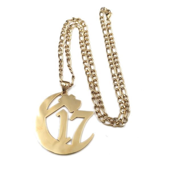 Chapitre 17 Ouija Macc Juggalo Pendentif Collier ICP Clown Posse Bijoux en acier inoxydable pour hommes garçons Cadeaux de vacances 4 mm 24 pouces Chaîne gourmette