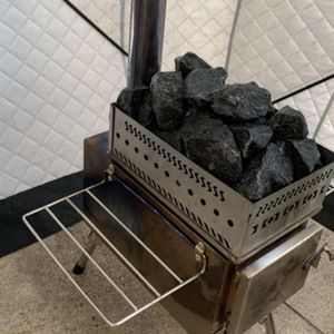 Houtskool vuurkast opvouwbare sauna stenen houder warmtebestendige houtkachel accessoires voor sauna wandelen vissen kookbarbecue