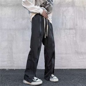 Charge Pantalon Men's Autumn American Fashion Brand Zipper Slit Pantal