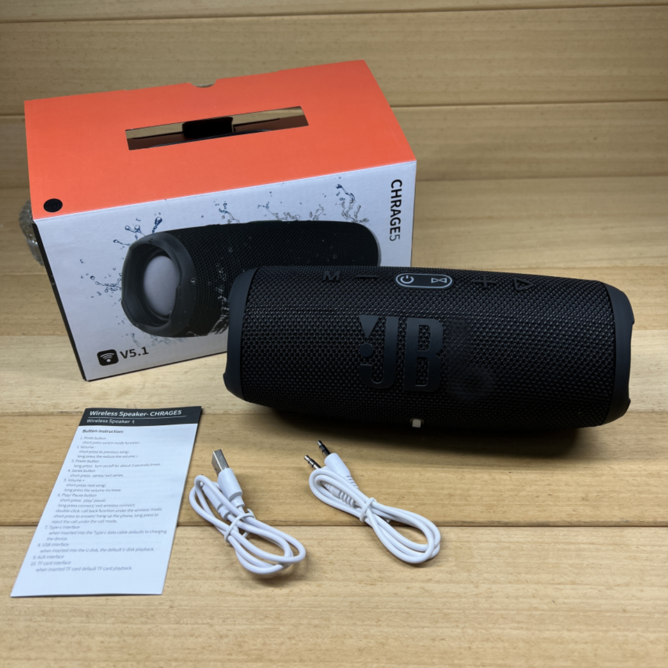 Charge5 Speaker Portable Mini Bluetooth Subwoofer Waterproof Wireless Outdoor Speakers