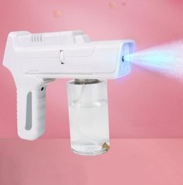 Pistola desinfectante con Nano spray recargable, desinfectante de mano, máquina de niebla, máquina de humo para escenario, luz azul, Nano pistola para cabello Spra4978076