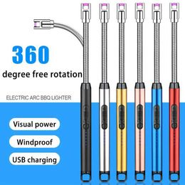 Briquet électrique USB rechargeable, Barbecue de cuisine, sans cuisinière à gaz, Arc Plasma extérieur, coupe-vent, bougie sans flamme, inhabituel