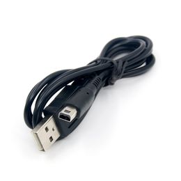 Oplader Oplaadkabels voor NIEUWE Nintendo NDS 3DS 3DSLL NDSI 3DSXL USB NAAR DSI Charge Cord Data Sync Kabel 1.2m Zwarte Kleur