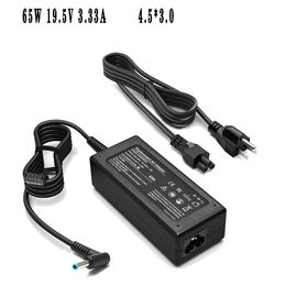 Cargador para computadora portátil HP 65W Smart Blue Tip Adaptador de corriente 19V 3.33A para HP ASUS Acer