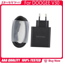 Chargers 100% Original Fast Charger Téléphone portable Chargeur rapide pour Doogee V30 TPYEC USB Cable Data Line