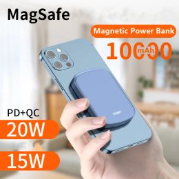 Cargadores 10000 mAh Magnetic Power Bank Charger PD 20W Cargo de carga rápida inalámbrica Cargador portátil Portable para iPhone 14 13 12 Pro Max