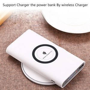 Chargers 10000mAh Chargeur sans fil Banque d'alimentation QI CHARGEUR SANS WIRESS pour iPhone X XS MAX 8 Samsung Note 8 S10 S9 S8 Plus S7 Powerbank