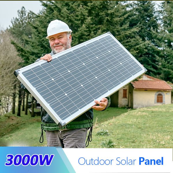 Chargeurs 1000W 2000W 3000W panneau solaire 18V haute efficacité Portable batterie externe Flexible charge cellules extérieures pour Camping à domicile 230927