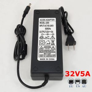 Opladers 100240V AC tot DC 32V 5A Power Adapter Supply Charger Adapter 5,5 mm x 2,5 mm plug US EU AU -plug 32V/5A voeding