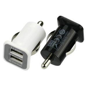 Chargers 10pcs / lot 5V 3.1a Micro Auto Universal Dual 2 Port USB Car Charger pour iPhone iPad iPad Charger Adaptateur / Cigar Socket Wholesale