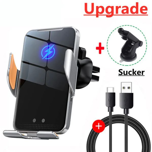 Chargers 15W Car Chargeur sans fil Magnétique Auto Car Mount Téléphone pour iPhone 14 13 12 Samsung infrarouge Induction Fast Charging